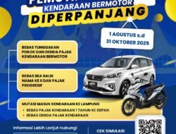 Pemutihan Pajak Kendaraan Bermotor Tahun 2025 Diperpanjang Hingga 31 Oktober