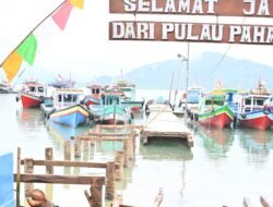 Pemkab Pesawaran Lakukan Penanganan Darurat,Robohnya Dermaga Pahawang Akibat di Terjang Ombak